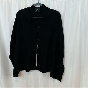 Zazou Black Button-Up Women's Wrap- Size Small